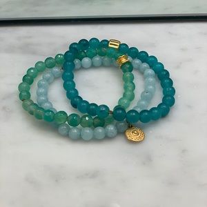 Set of 3 Blue/Green Bracelets
